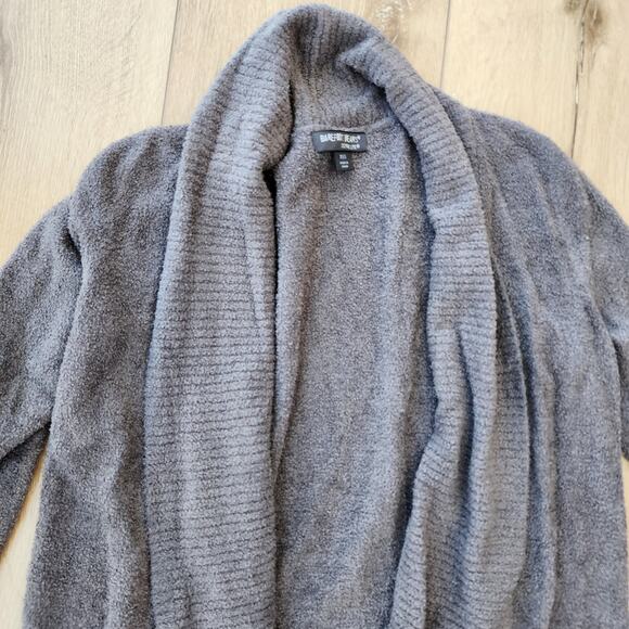 Barefoot Dreams Cozychic Lite Round Circle Knit Cardigan Gray XS/S - Picture 3 of 7